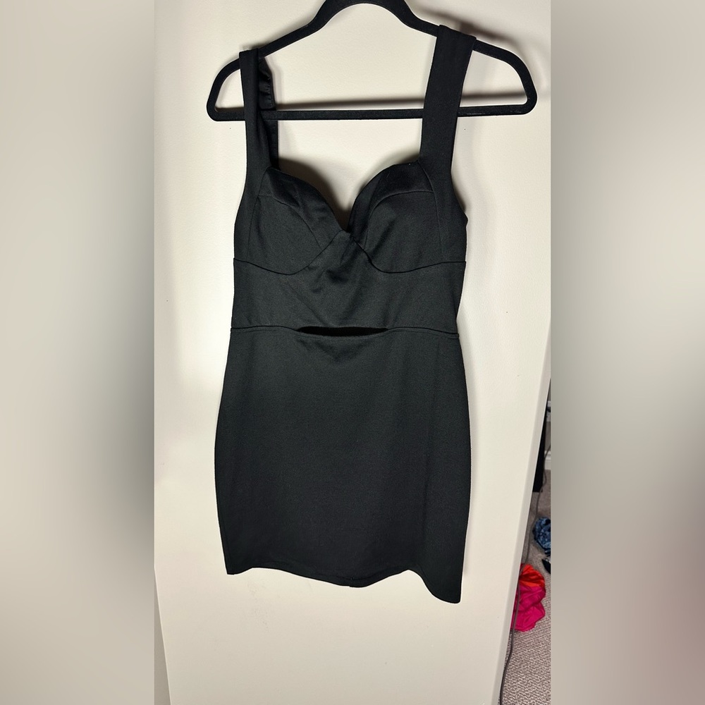 Speechless Black Strapless Bustier Cocktail Dress